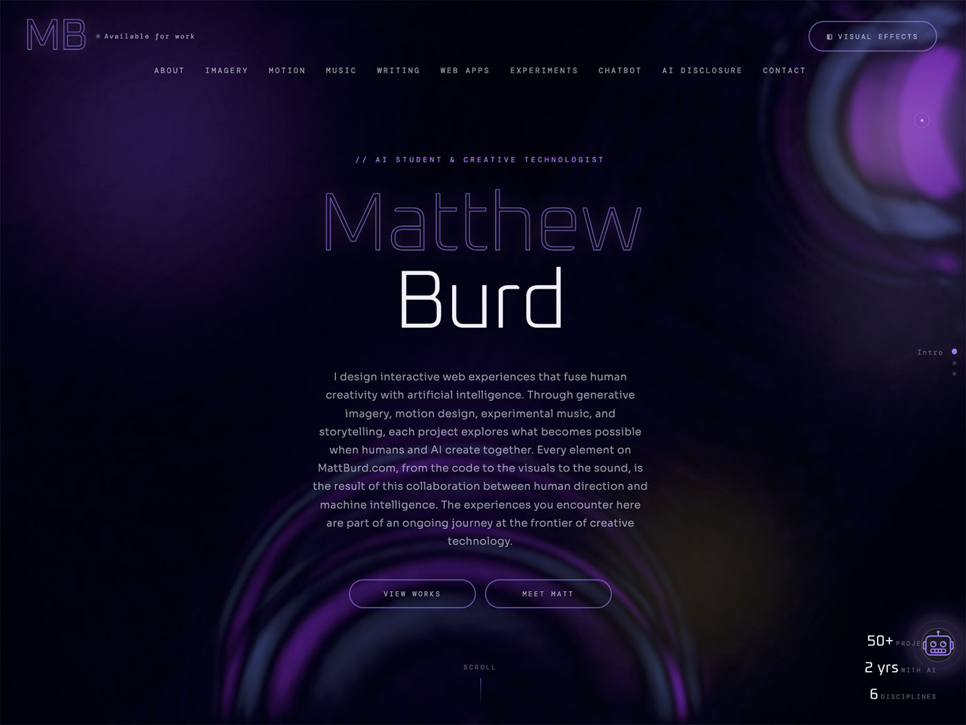 Matt Burd, website design by BURDS NERDS